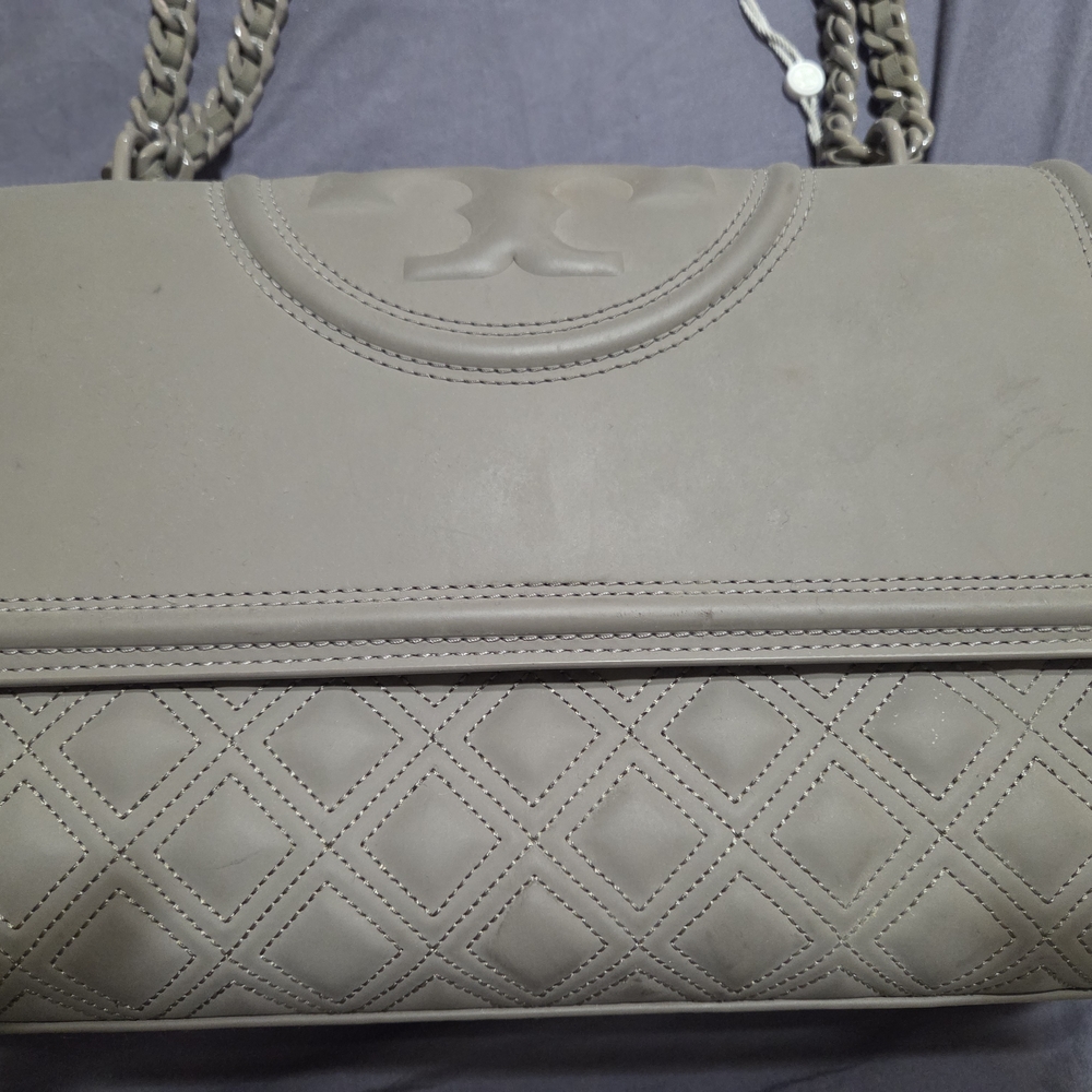 Gray Quilted Women's Bag